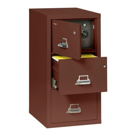 Fire King Fireking Fireproof 3 Drawer Vertical Safe-In-File Legal 20-13/16"Wx31-9/16"Dx40-1/4"H Brown 3-2131-CBRSF